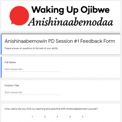 image of feedback form