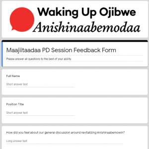 image of feedback form